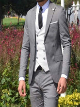 Load image into Gallery viewer, Black Normal Days Men's Work Suit Custom Made blazer masculino slim fit men blazer 3 Pieces suits wedding groom costume homme
