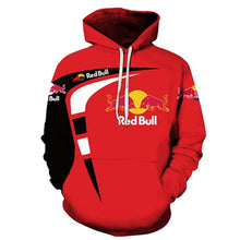 Load image into Gallery viewer, Nouveau modèle de taureau rouge mode hommes et femmes à capuche printemps et automne à manches longues en vrac 3D pull sweat-shirt Couple à capuche