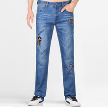 Load image into Gallery viewer, Bruce&Shark New Jeans Men Fashion Casual High Quality Embroidery Straight leg Cotton Soften Thicken Streching SIZE 28 TO 42 8265
