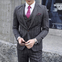 Load image into Gallery viewer, Wedding Suits For Men ( Jacket + Vest + Pants ) 2019 Men's Formal Business 3 Piece Set Casual Groom Tuxedo Suits Costume Homme
