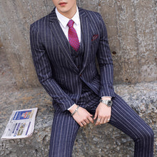 Load image into Gallery viewer, Wedding Suits For Men ( Jacket + Vest + Pants ) 2019 Men's Formal Business 3 Piece Set Casual Groom Tuxedo Suits Costume Homme
