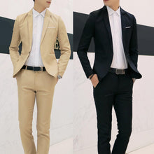 Load image into Gallery viewer, Men Wedding Suit set 2pcs Male Blazers Slim Fits Suit For Men Costume Business Formal traje hombre Classic Black costume homme
