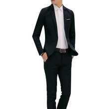 Load image into Gallery viewer, Men Wedding Suit set 2pcs Male Blazers Slim Fits Suit For Men Costume Business Formal traje hombre Classic Black costume homme
