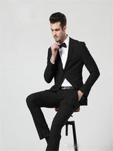 Load image into Gallery viewer, Black Normal Days Men's Work Suit Custom Made blazer masculino slim fit men blazer 3 Pieces suits wedding groom costume homme
