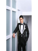 Load image into Gallery viewer, Black Normal Days Men's Work Suit Custom Made blazer masculino slim fit men blazer 3 Pieces suits wedding groom costume homme
