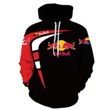 Load image into Gallery viewer, Nouveau modèle de taureau rouge mode hommes et femmes à capuche printemps et automne à manches longues en vrac 3D pull sweat-shirt Couple à capuche
