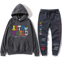 Load image into Gallery viewer, TRAVIS SCOTT ASTROWORLD hope you are here HOODIES fashion letters ASTROWORLD HOODIE streetwear + pants men's pullover sweatshirt
