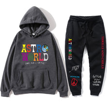 Load image into Gallery viewer, TRAVIS SCOTT ASTROWORLD hope you are here HOODIES fashion letters ASTROWORLD HOODIE streetwear + pants men's pullover sweatshirt
